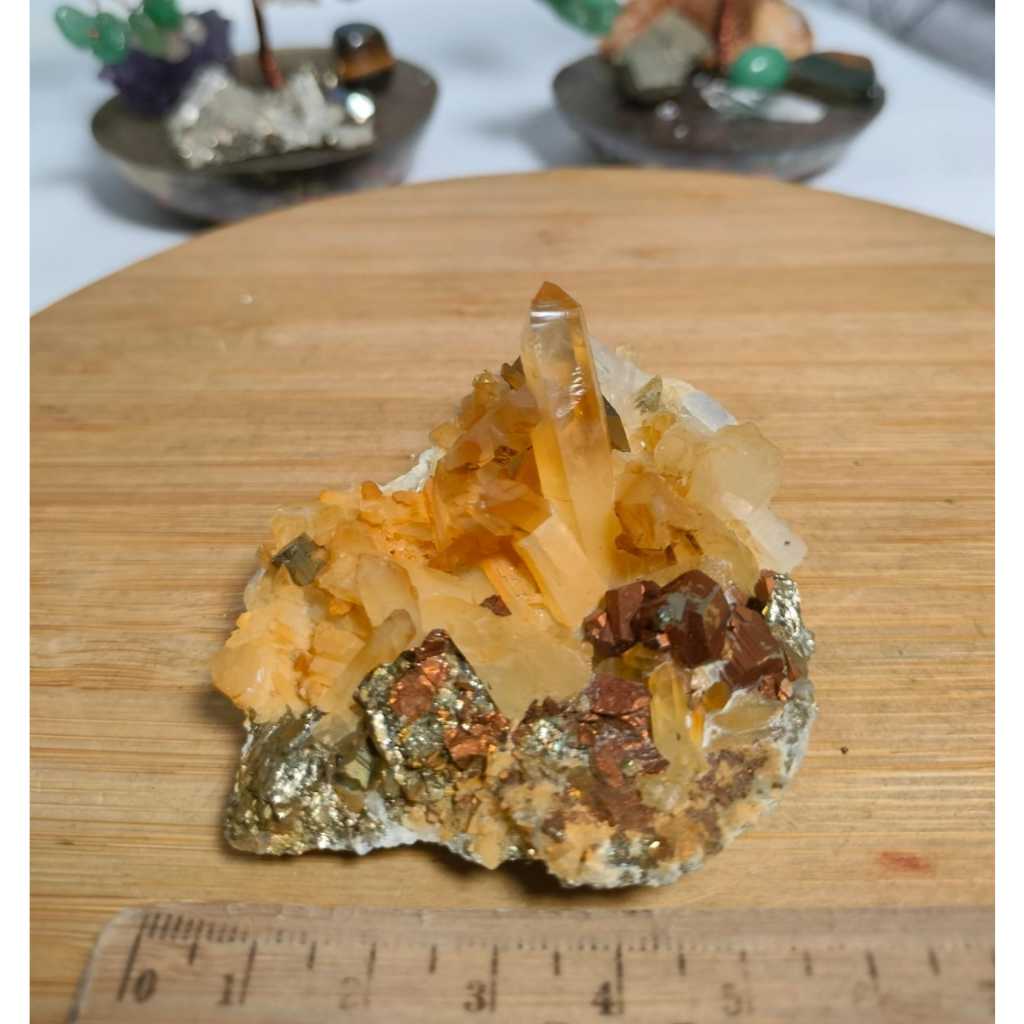 Natural Golden Cube Pyrite Cluster Nusantara คุณภาพสูงสุด (7)