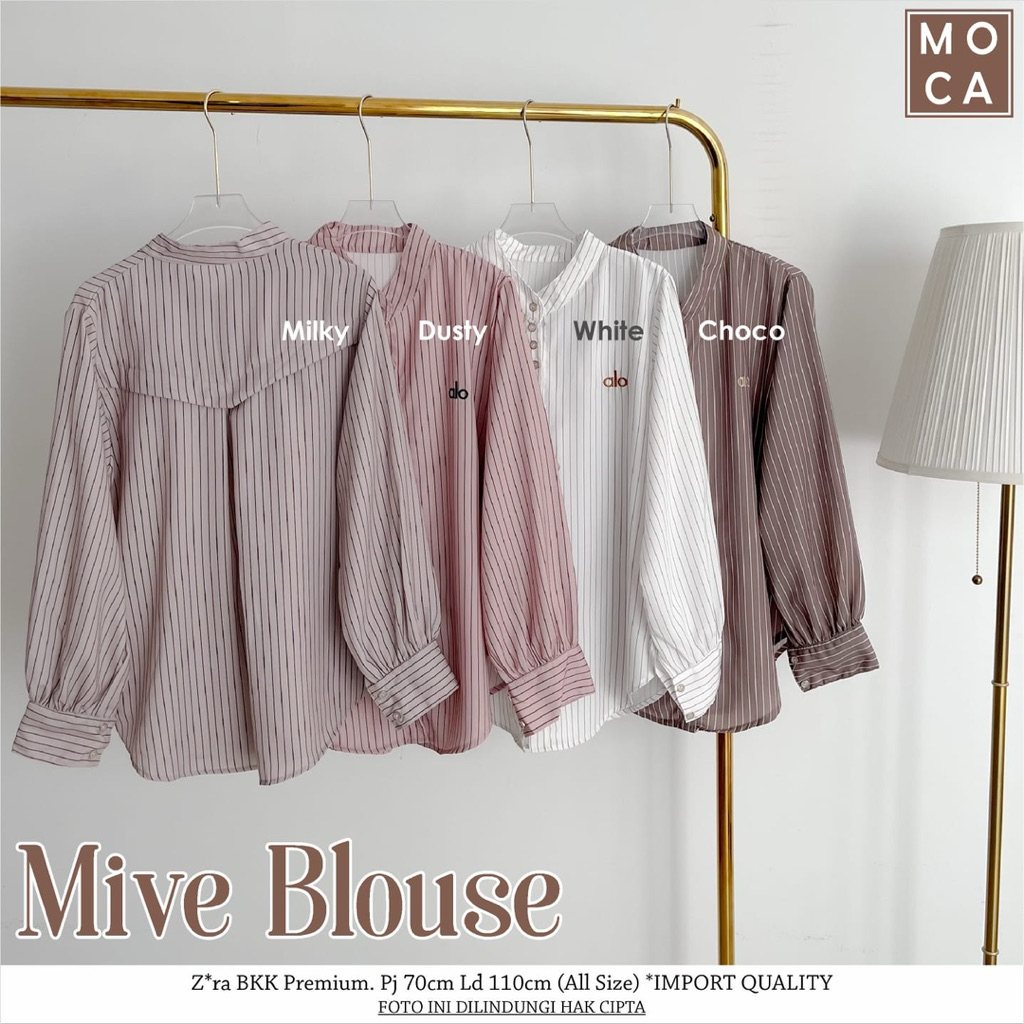 NO CANCEL• Mive Blous by Moca• เสื้อเชิ้ตผู้หญิงลายทางอินเทรนด์