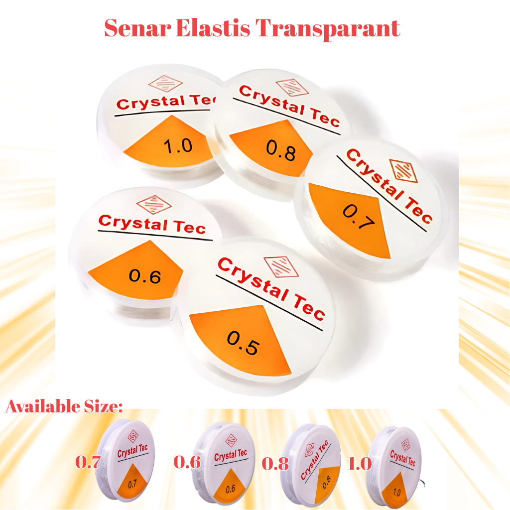 R-GNR BPP สายยางยืดใสอเนกประสงค์สําหรับสร้อยข้อมือ DIY สร้อยคอ ฯลฯ