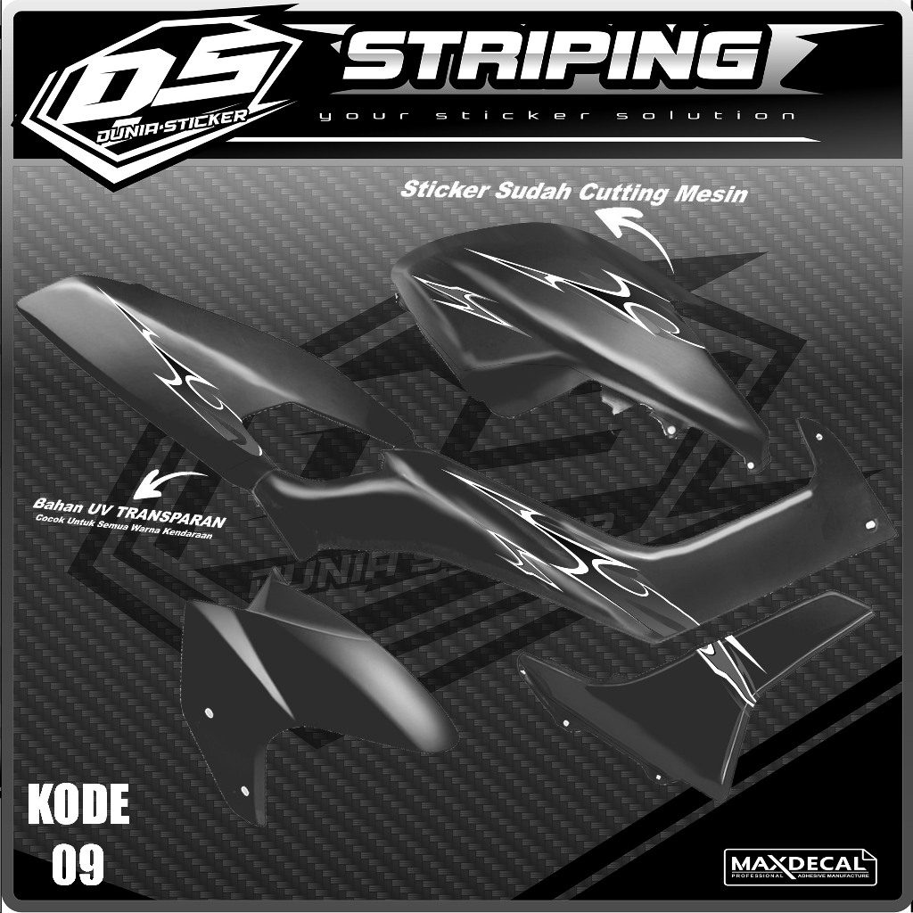 NMAX Old Semi Full Transparent Striping Stickers, Last Simple Design Motif Variations 09