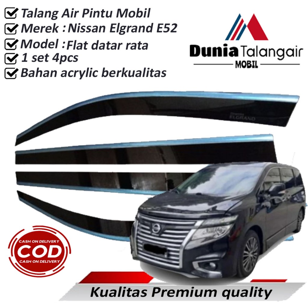 Nissan Elgrand E52 2010-2018 รางน้ํารถคุณภาพพรีเมี่ยม