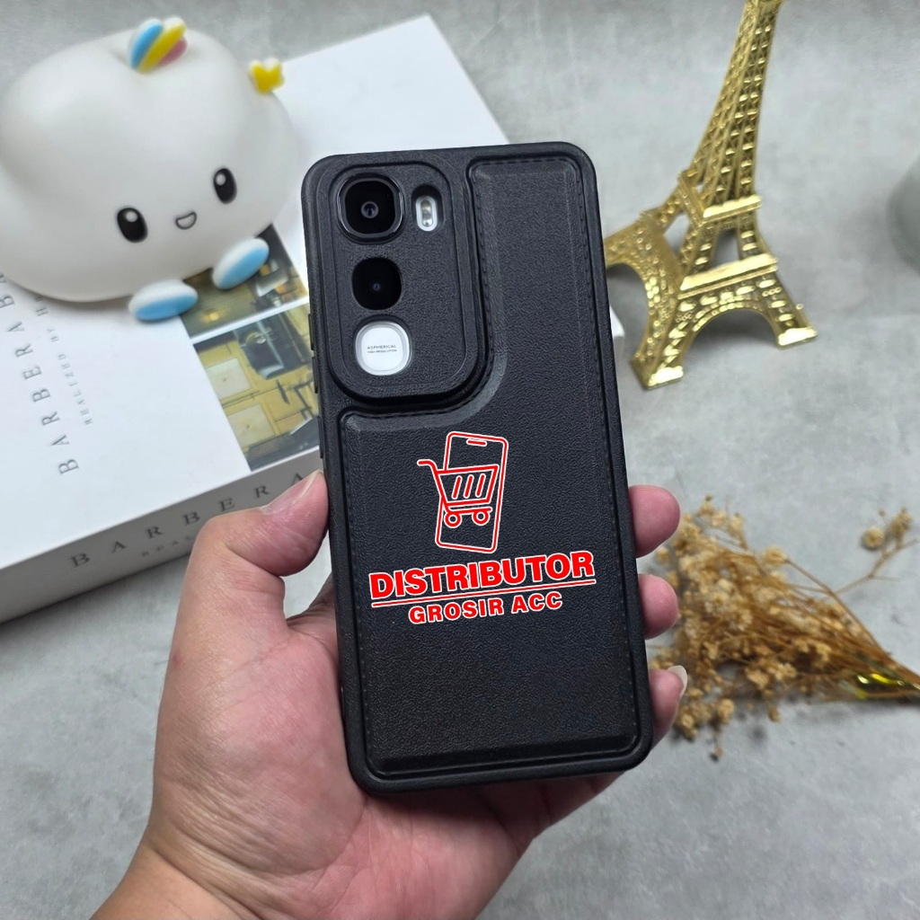 IQOO Z10 LITE CASE LEATHER PRO CASE สีดํา IQOO Z10 LITE