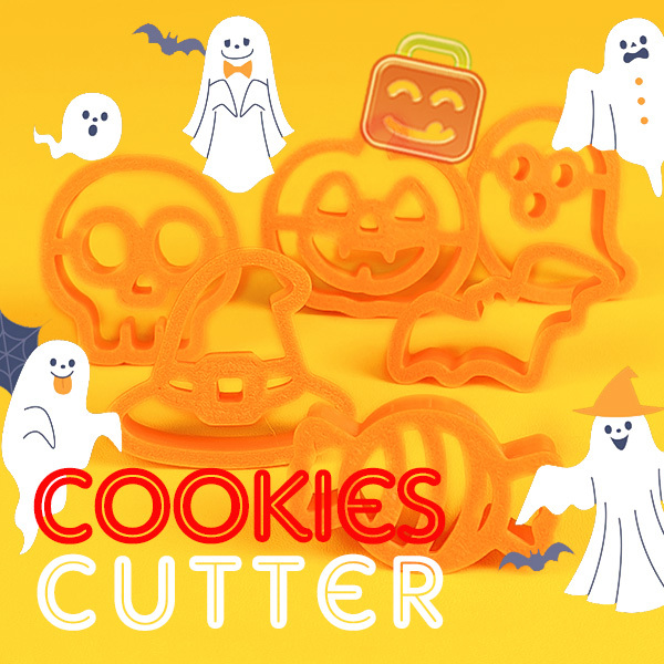 เครื่องตัดคุกกี้ HALLOWEEN Character STAMP EMBOSSER Bento School Children Cookie F Ondant Mold Clay 