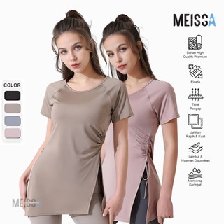 Meissa Atasan Olahraga Tangan Pendek Tali Serut Samping