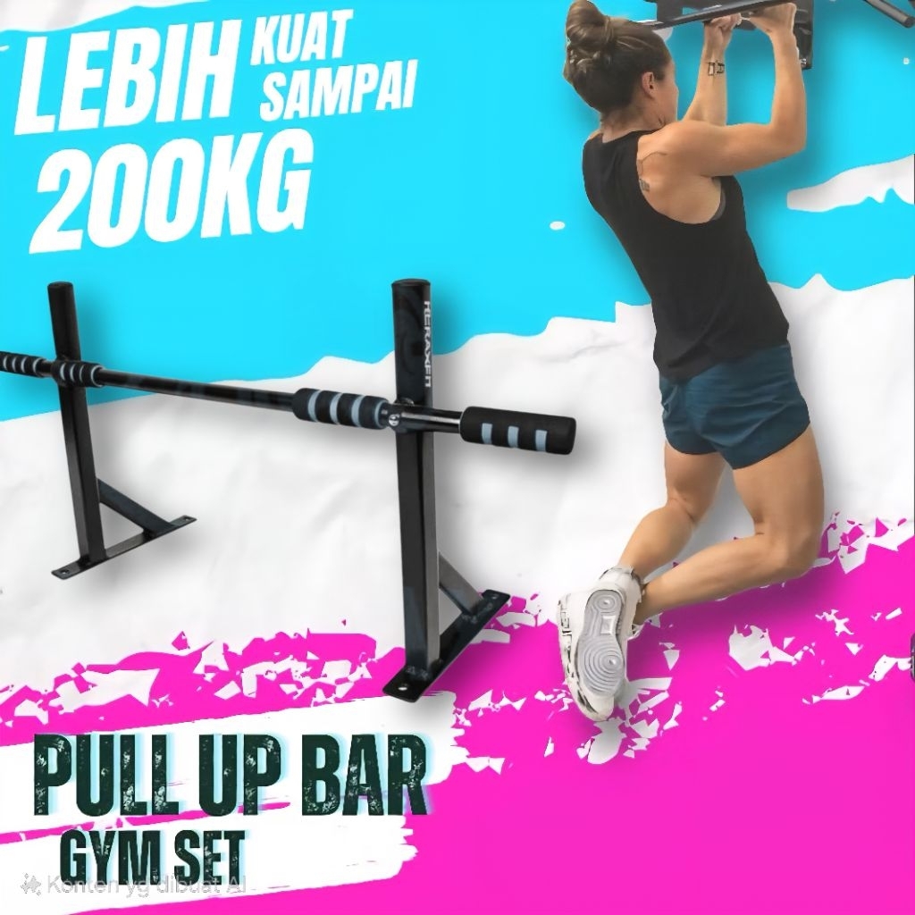 PULL UP BAR WALLMOUNTED GYM HOME FITNESS HOME การออกกําลังกายติดผนัง