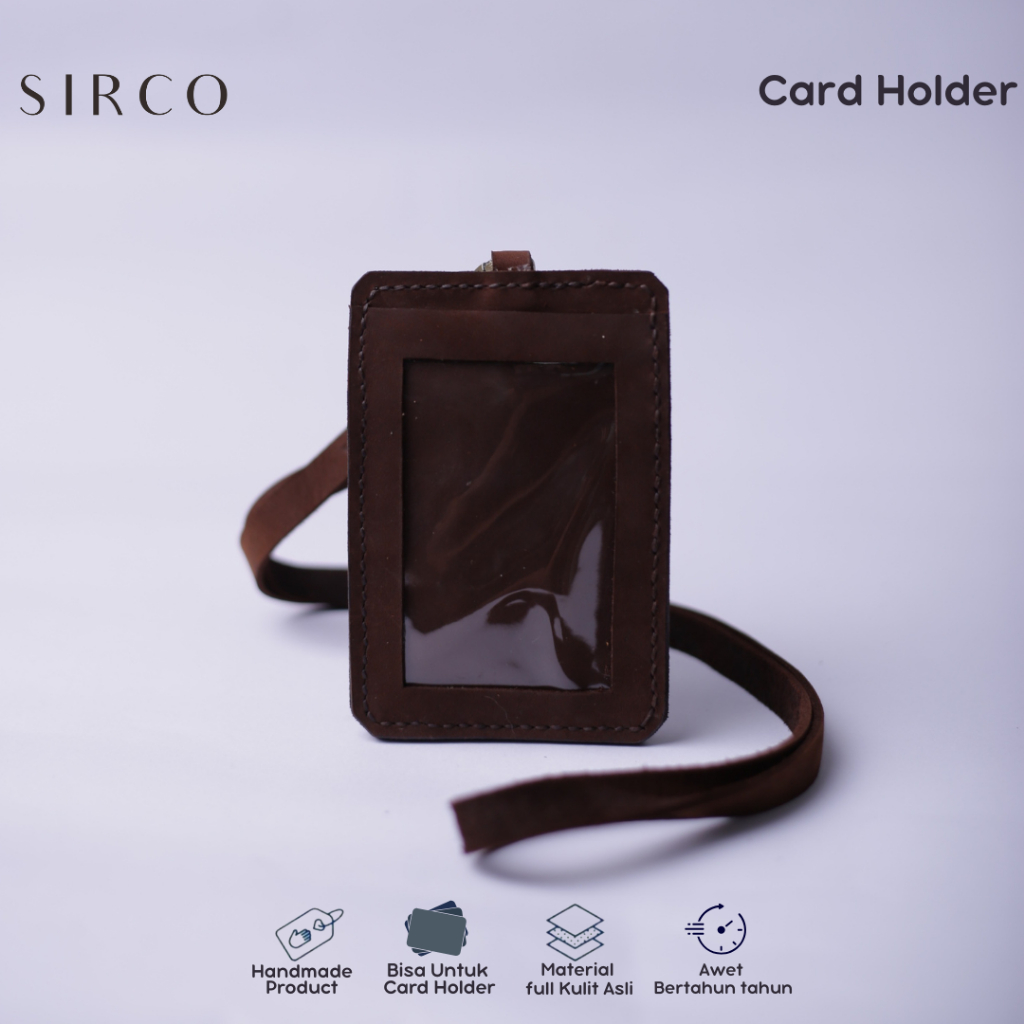 Lanyard Id Card Name Tag Cardholder ผู้ชายผู้หญิงหนังวัวแท้พรีเมี่ยม Handmade Stnk กระเป๋าสตางค์