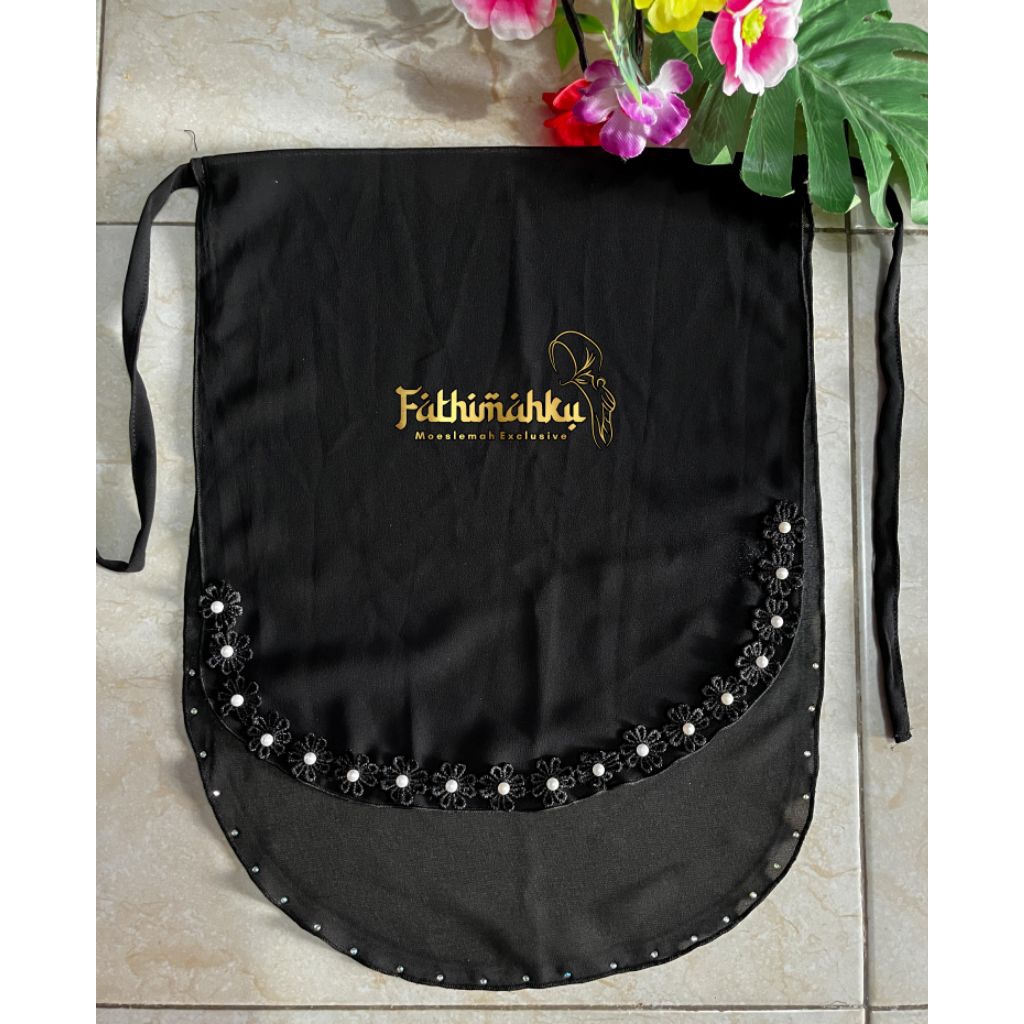 ใหม่ล่าสุด 2-LAYER VEIL ดอกไม้และ PEARLS/WEDDING Veil Cover โดย FATHIMAHKU