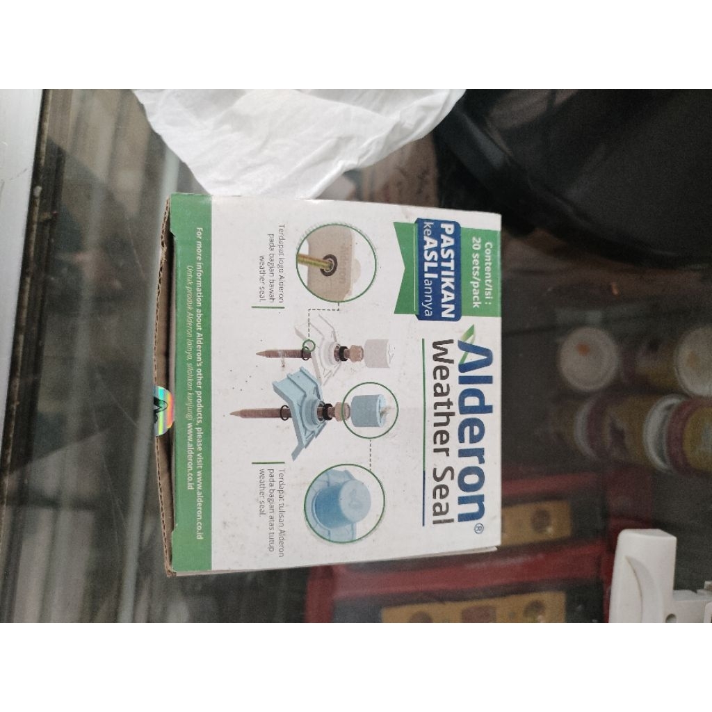 Alderon Weather Seal / Roofseal Alderon / Alderon สกรูสลักเกลียว 7.5 ซม. สีขาวต่อกล่อง 20 ชิ้น ORIGI