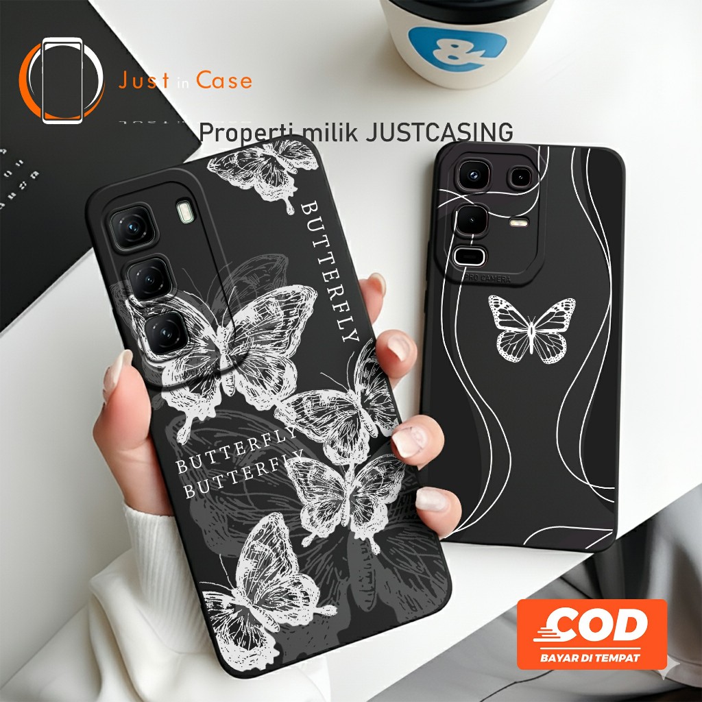 (JC08) Soft Case Macaron Pro Camera Black Infinix Hot 60 Pro Plus 60i 50 50i + 10 10S Play 9 Note 50