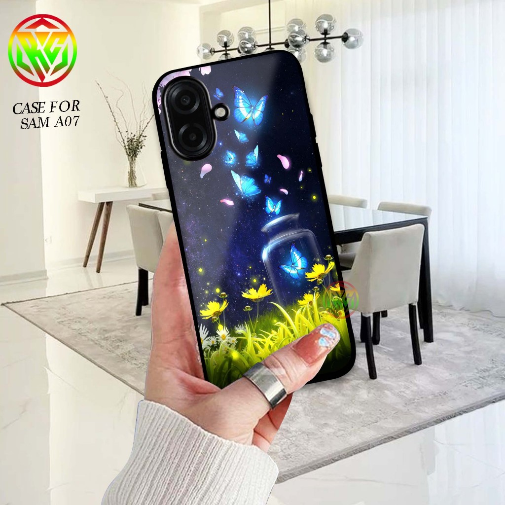 Real Case Samsung A07 - Last Motif Softcase Glass Shiny New Case Glossy casing Hp Samsung A07 [Butte