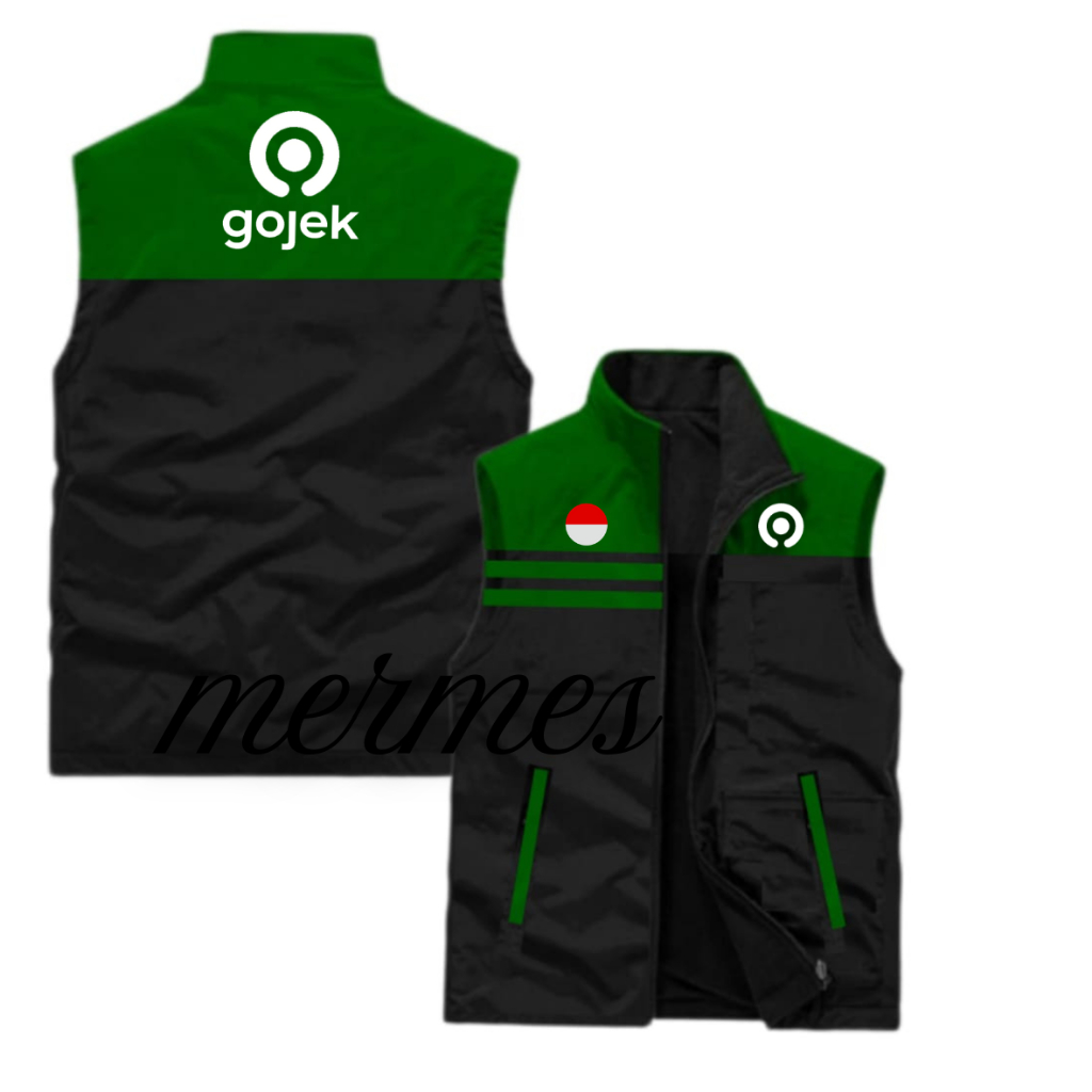 ล่าสุด!! ล่าสุด Gojek Ojek Online Mens Motorcycle Vest Gojek Driver Vest Can
