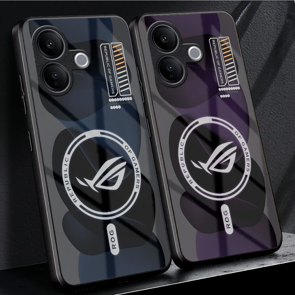 เคส hp สําหรับ VIVO V60 LITE Motif ROG | เคส V60 Lite | ปลอก V60 Lite | เคสกระจกอะคริลิค | เคส Gloss