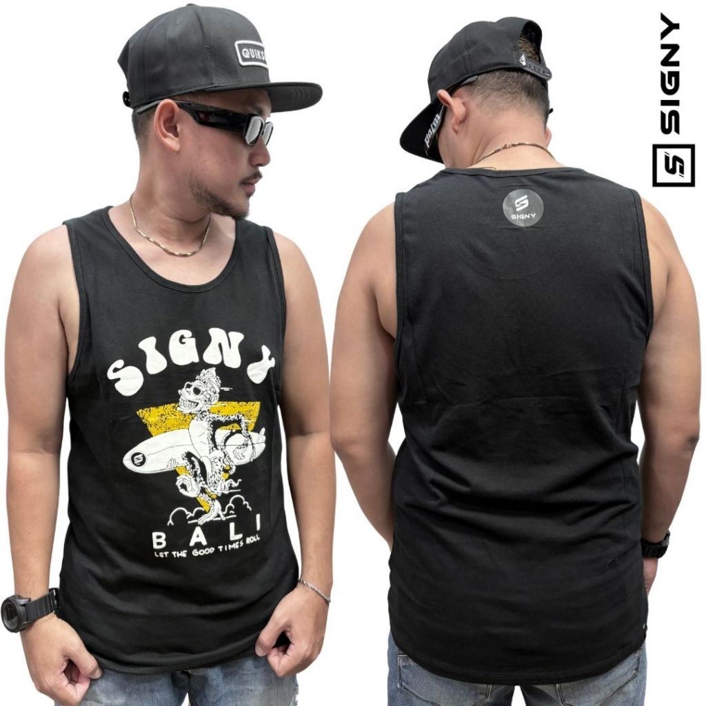 056 ORIGINAL BLACK SIGNY SINGLET เสื้อยืดสําหรับผู้ชาย