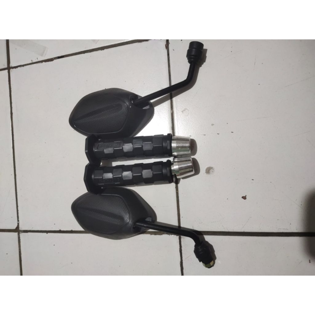 3IN1 แพคเกจ H0NDA BEAT STANDARD REARVIEW MIRROR + SQUARE GRIP + UNIVERSAL PCX STEERING H0NDA