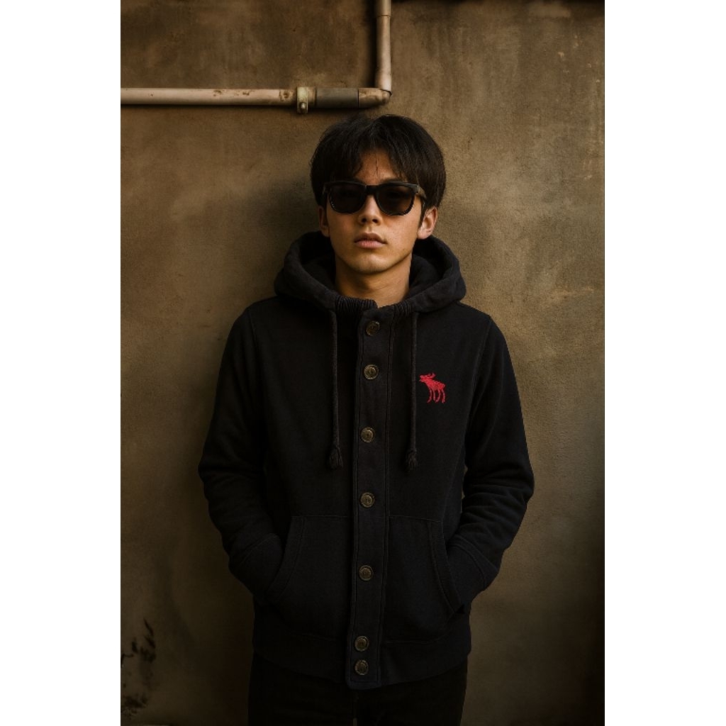 เสื้อฮู้ดมีซิป 4BE***0MBIE & Fit** 0R1 ไซส์ S fit M (P65 x L50)