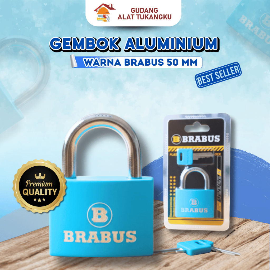 Brabus Aluminium Padlock Brabus Color 50mm -