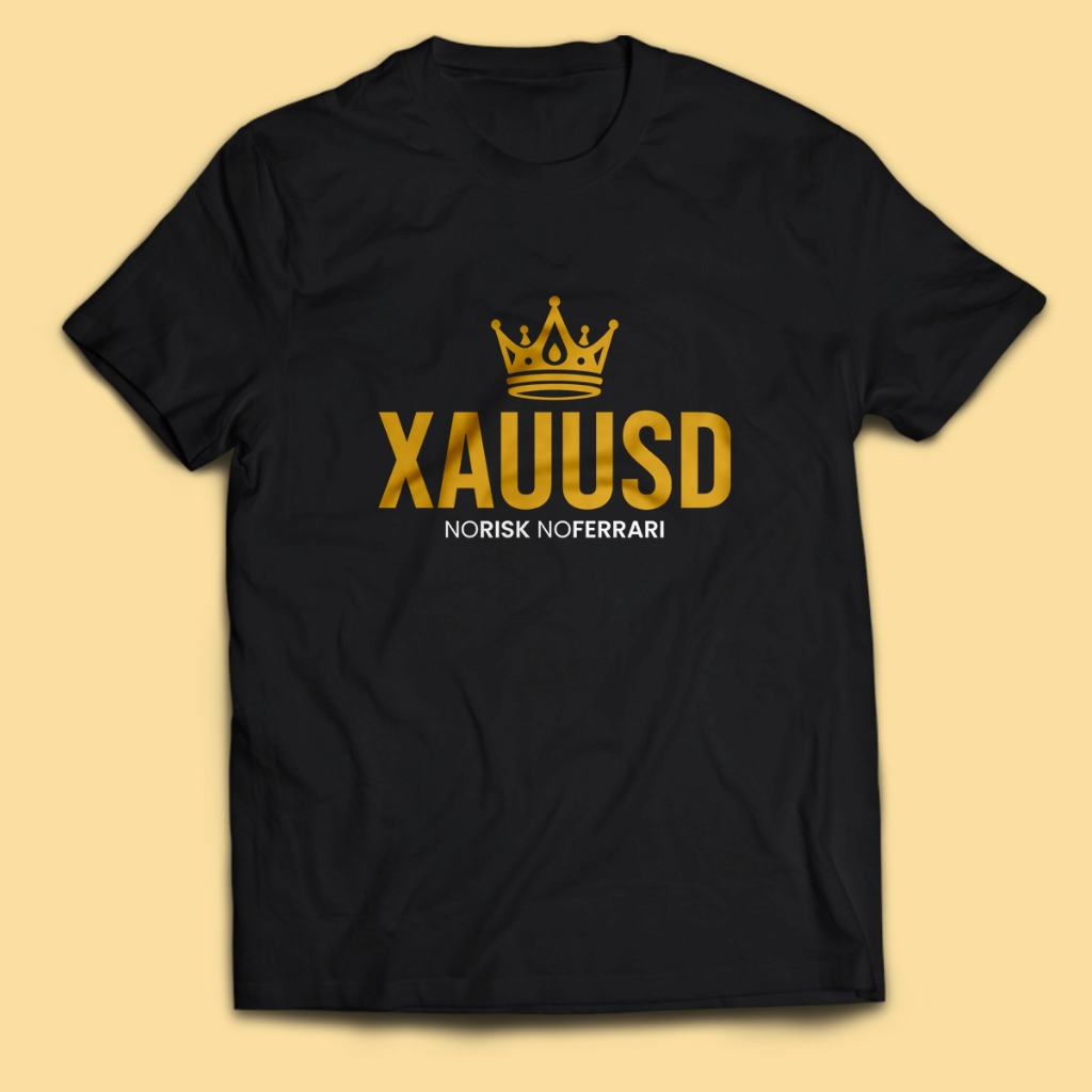 เสื้อยืดผู้ชาย Trade XAUUSD NO RISK เสื้อผู้ใหญ่ Unisex PakeKaos