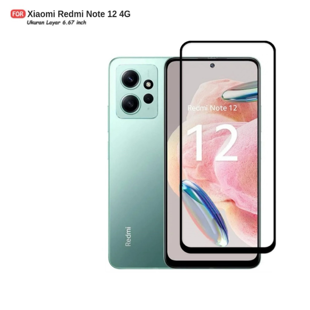 LAYER FULL SCREEN TEMPERED GLASS REDME NOTE 12 4G • Full SCREEN ตัวป้องกันรอยขีดข่วน