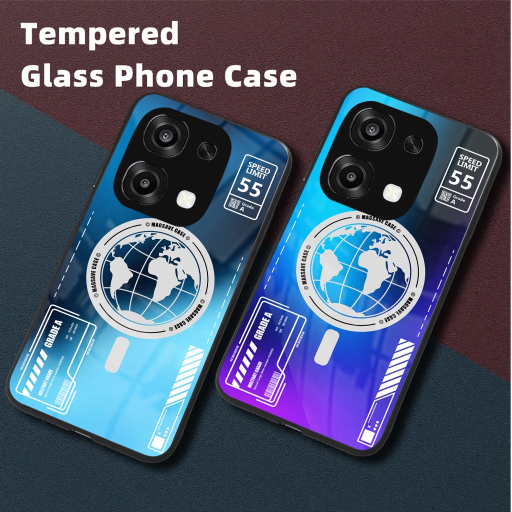 HP MG56 Softcase Glass สําหรับ Oppo A6 Pro - เคสโทรศัพท์ Oppo A6 Pro - ฟิล์มกันรอยโทรศัพท์ Oppo A6 P