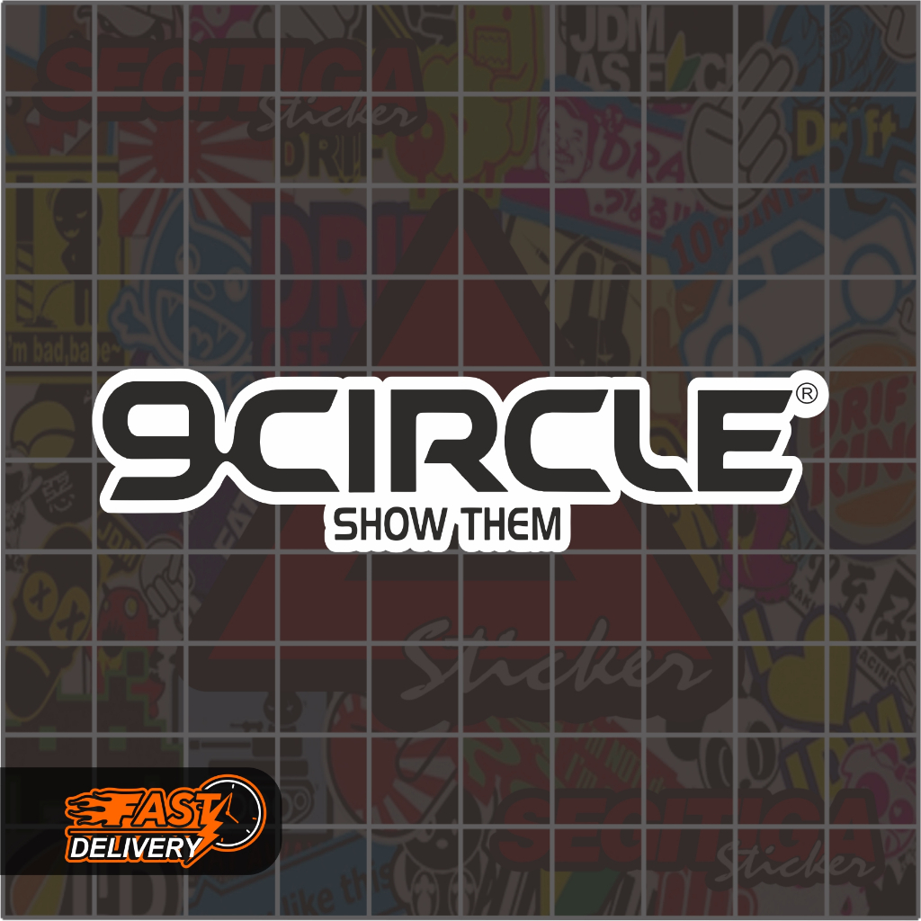 สติ๊กเกอร์ 9Circle ขนาด 12 x 3 ซม