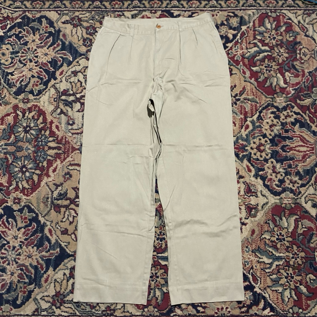 กางเกง Nippon ลูกเสือวินเทจ Ralph Lauren สีกากี ไซส์ W43 L101 LPaha33 OL23 รอบเอว 86 ซม. ยาว 101 ซม.