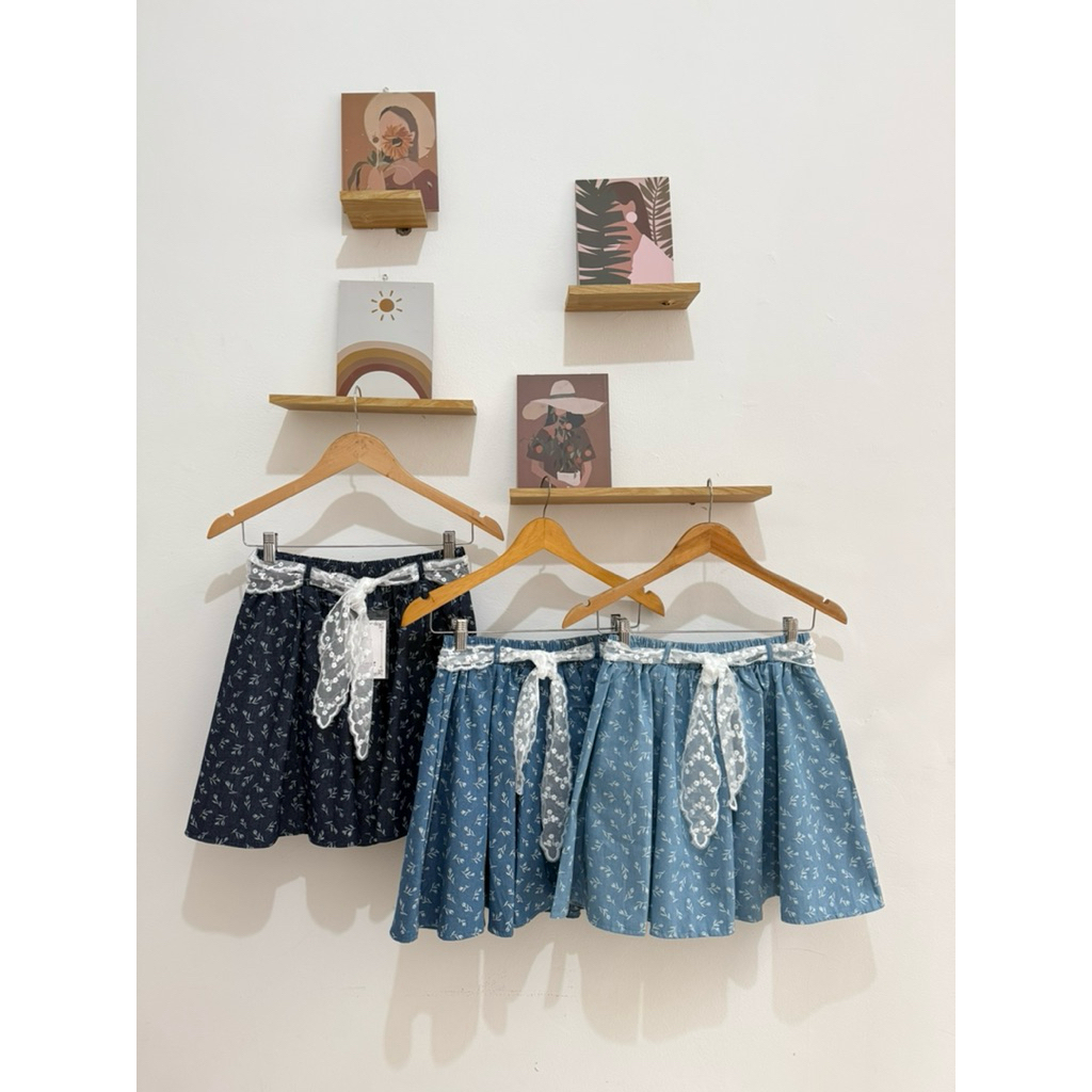 SL371 | SKORT JEANS BY PROMPT IMPORT BANGKOK | DENIM SKORT | กระโปรงยีนส์ | กางเกงกระโปรงขาสั้น