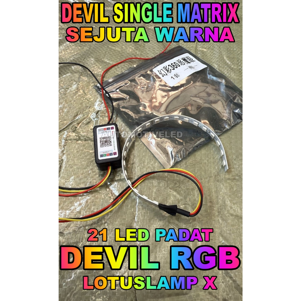ต้นฉบับ DEVIL โคมไฟ 360 RGB บลูทูธคุณภาพระดับพรีเมียม DEVIL RGB MATRIX โมดูลคอนโทรลเลอร์ APPS บลูทูธ