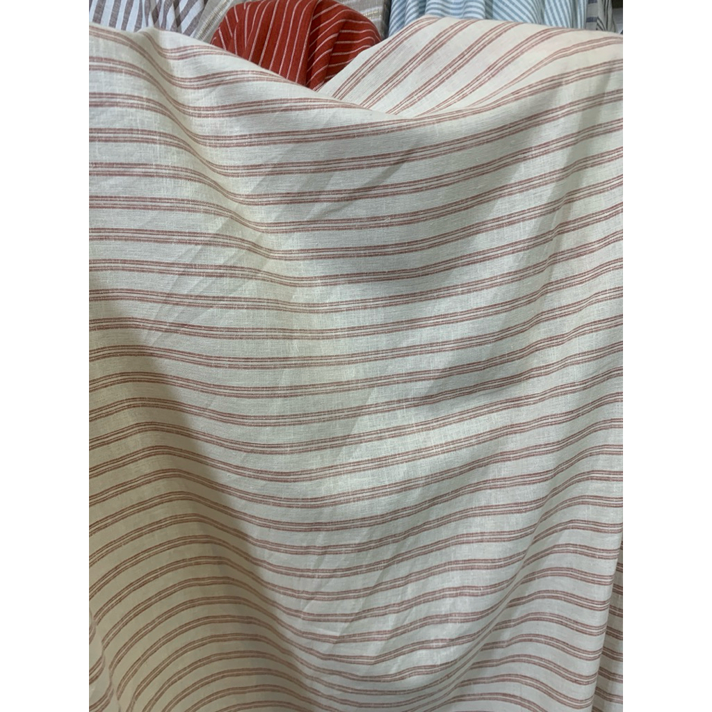 KATUN ผ้าคอตตอนลินินลายทางพรีเมี่ยม ราคา 0.5 Mtr