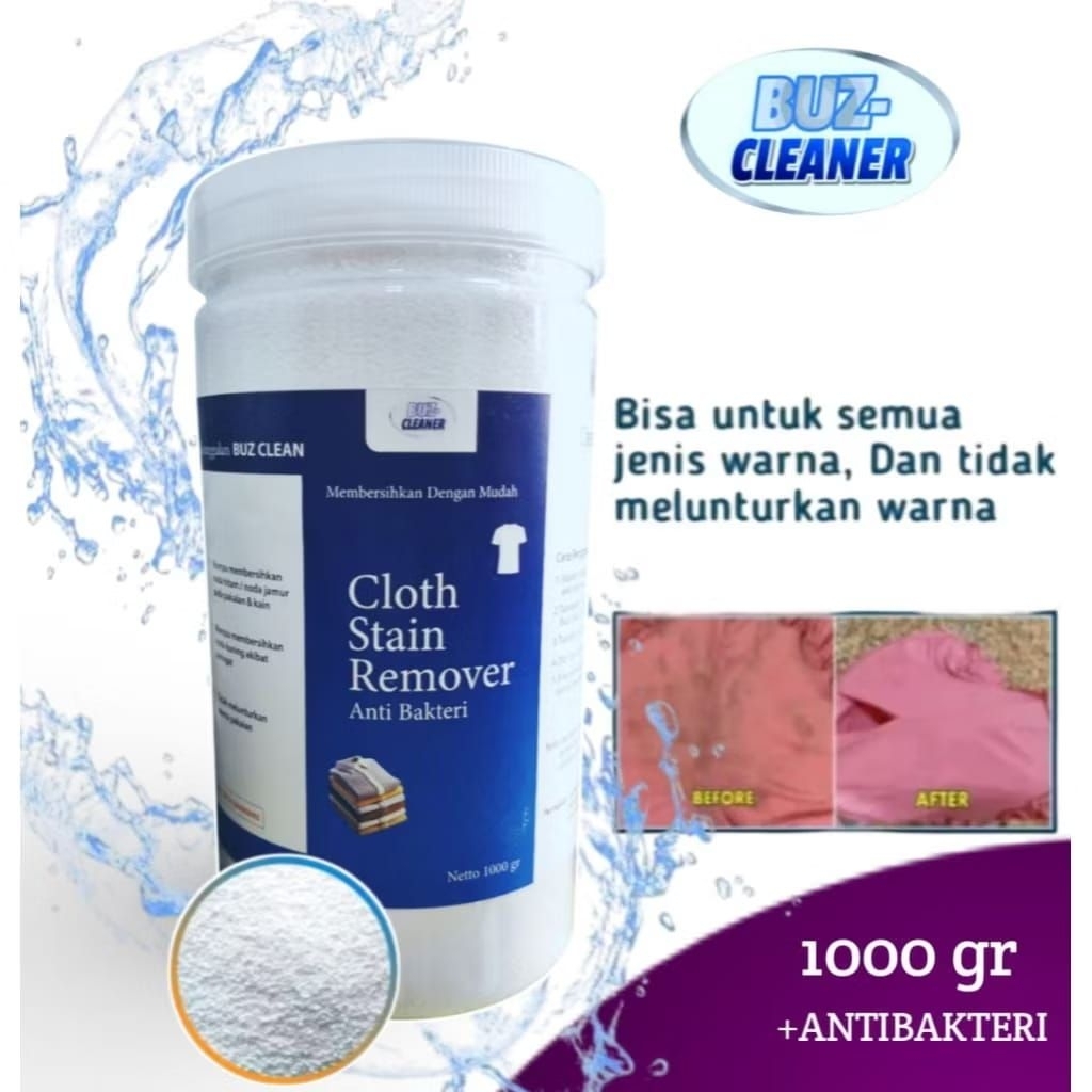 BUZ Clean Cloth Stain Remover 1000gram ช่วยขจัดคราบเชื้อราจากเสื้อผ้า มัลติฟังก์ชั่น