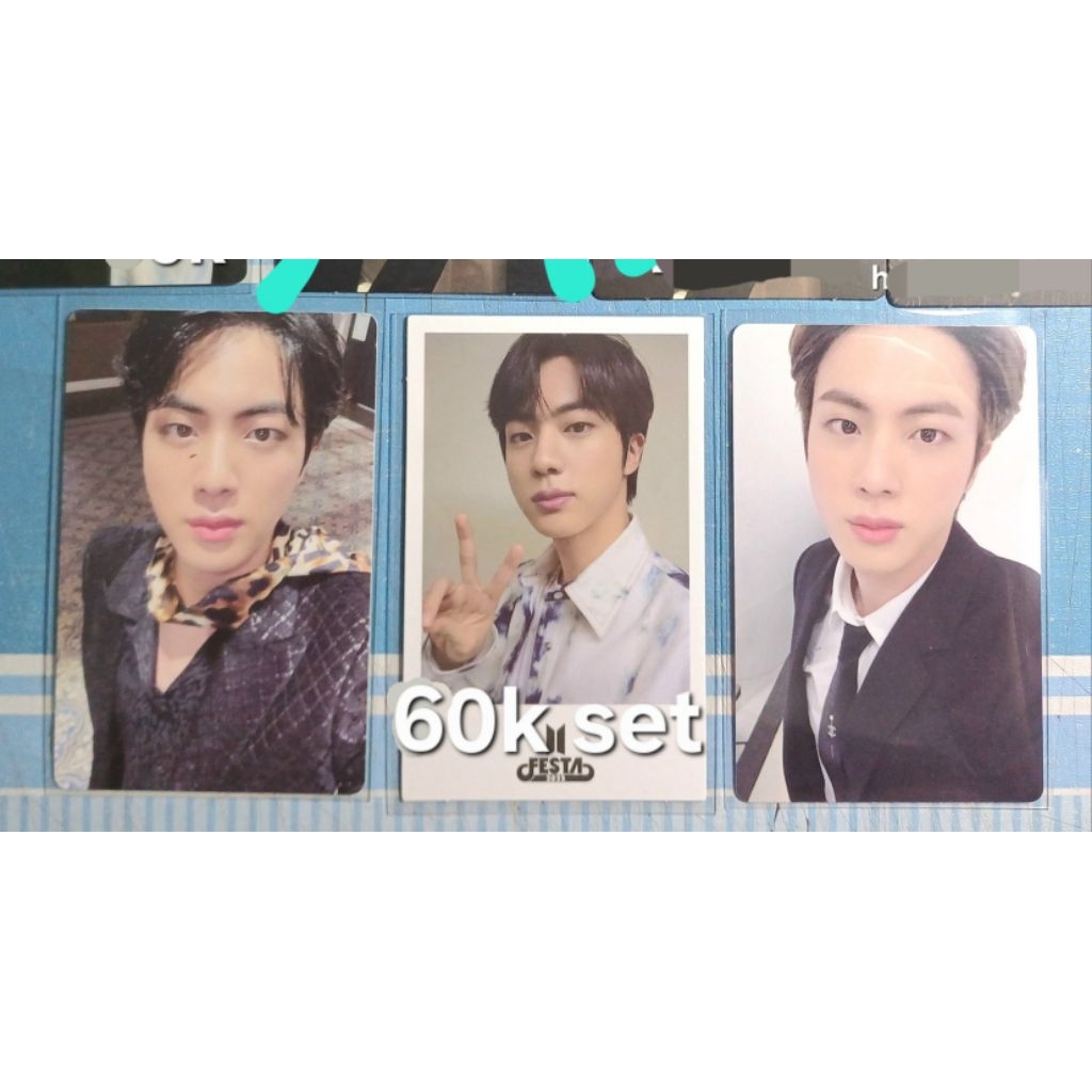 กระดาษหน้า pc photocard jin bts jinnie happy seokjin weverse shop pob pc ความทรงจํา 2020