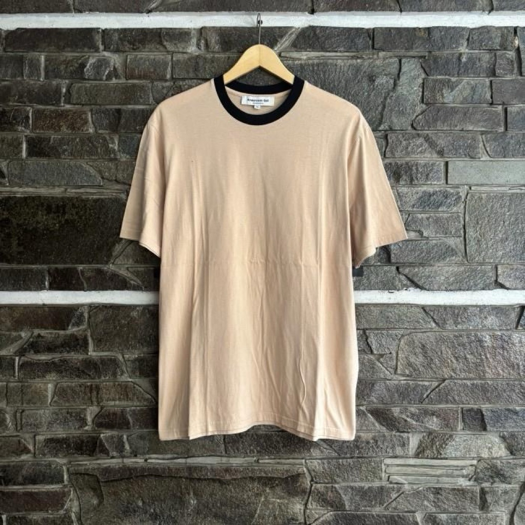 Andersson Bell • Streetwear Ringer Tee Light Brown Coksu Size M fit L Luxury Authentic Preloved Used