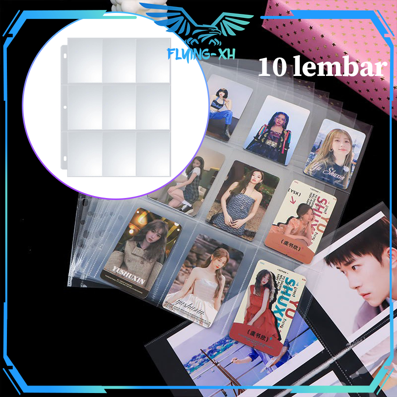 10 ชิ้นแขน Binder A4 แขน Photocard 9P Binder Photocard A4 โปร่งใสคอลเลกชันอัลบั้มหน้า