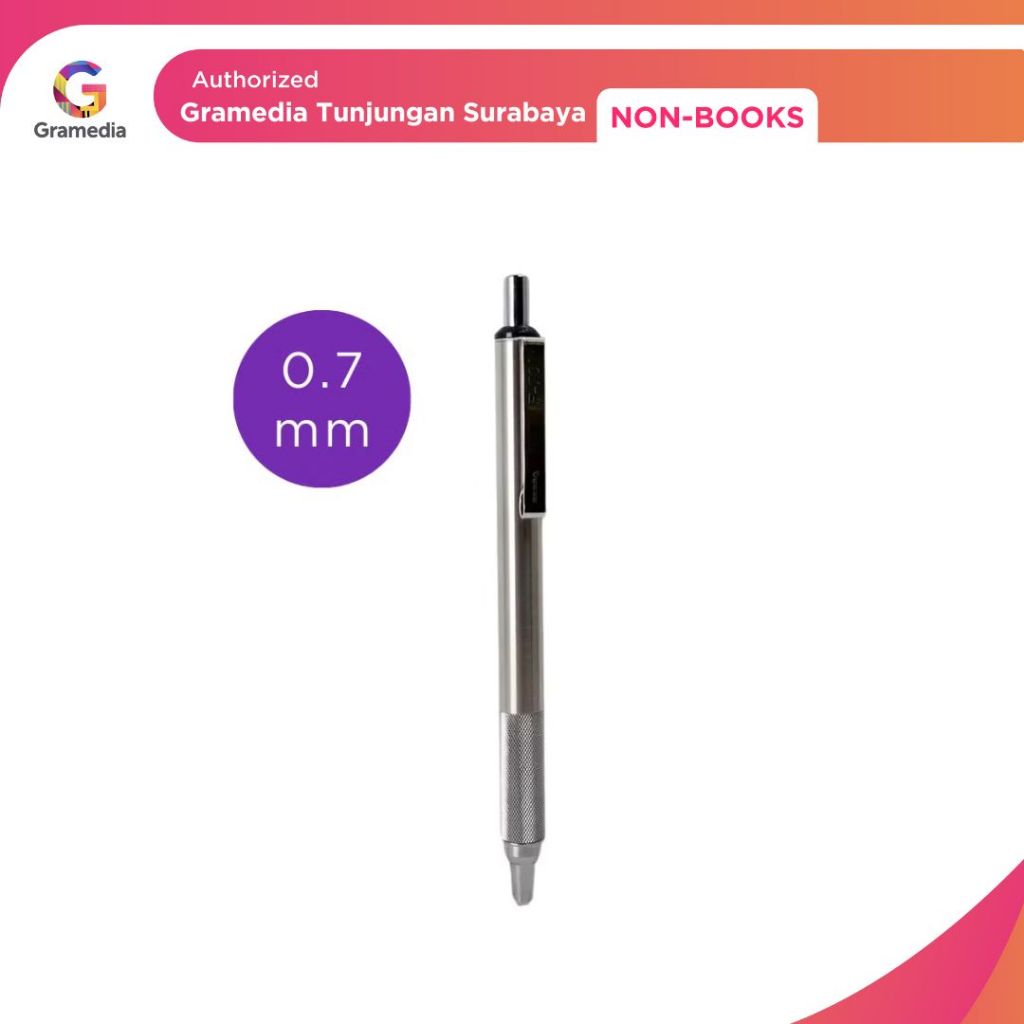 Gramedia Tunjungan: ปากกาลูกลื่น Zebra F-701 สีดํา