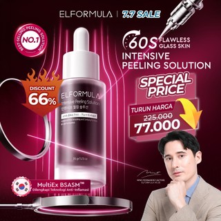 [TURUN HARGA] ELFORMULA Intensive Peeling Solution - Peeling Serum Dark Spot Glass Skin Eksfoliasi Wajah Sel Kulit Mati AHA BHA PHA Glowing Smooth Skin Mencerahkan Kulit Halus Blackhead Brightening Cocok Kulit Berjerawat Komedo acne Glowing Retinol