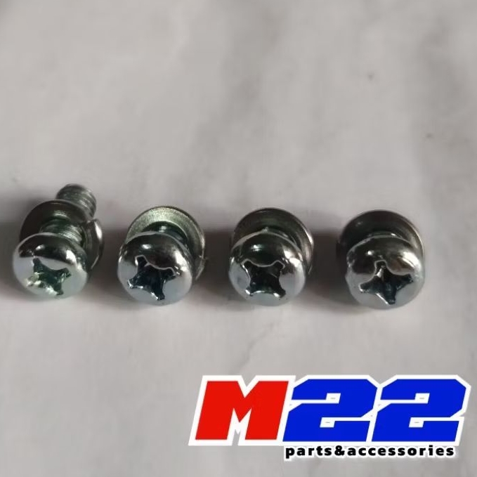 สลักเกลียว BKT612604 ฝาครอบโซ่เหล็กสําหรับ Honda C70 C700 C800 A800 astrea 800 (4 ชิ้น)