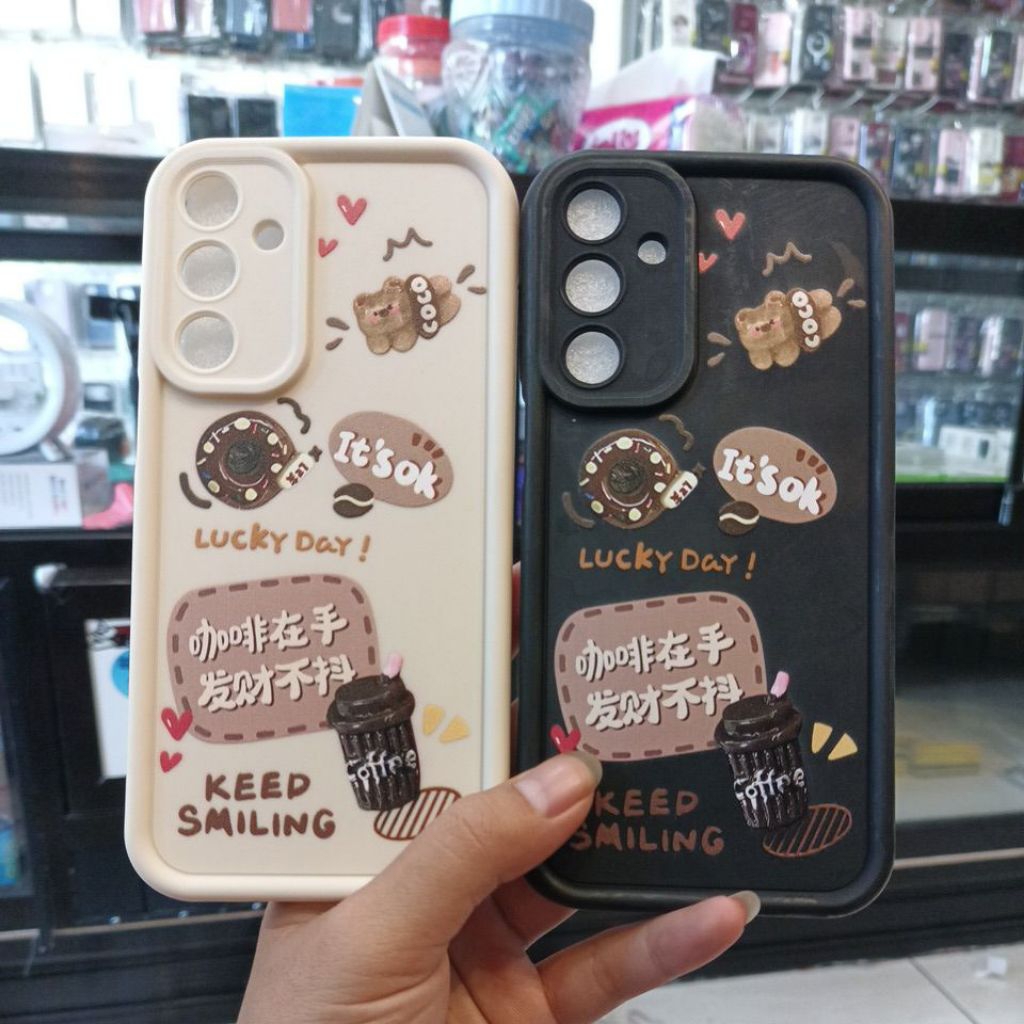 SAMSUNG A16 KEEP SMILE MOTIF SILICONE CASE