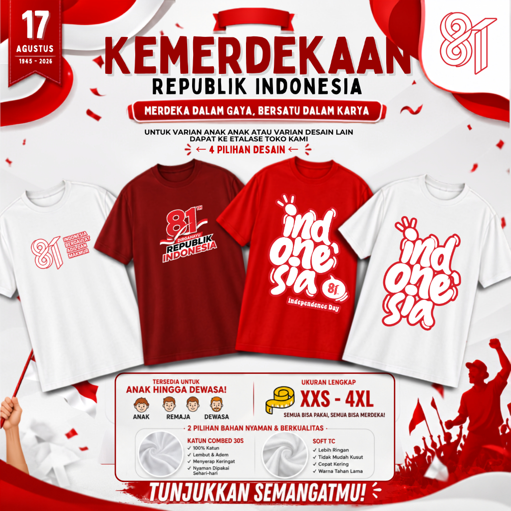 MERAH KATUN เสื้อยืดวันประกาศอิสรภาพสําหรับผู้ใหญ่สําหรับสาธารณรัฐจีน 17 สิงหาคมสีแดงและสีขาว, 81th 