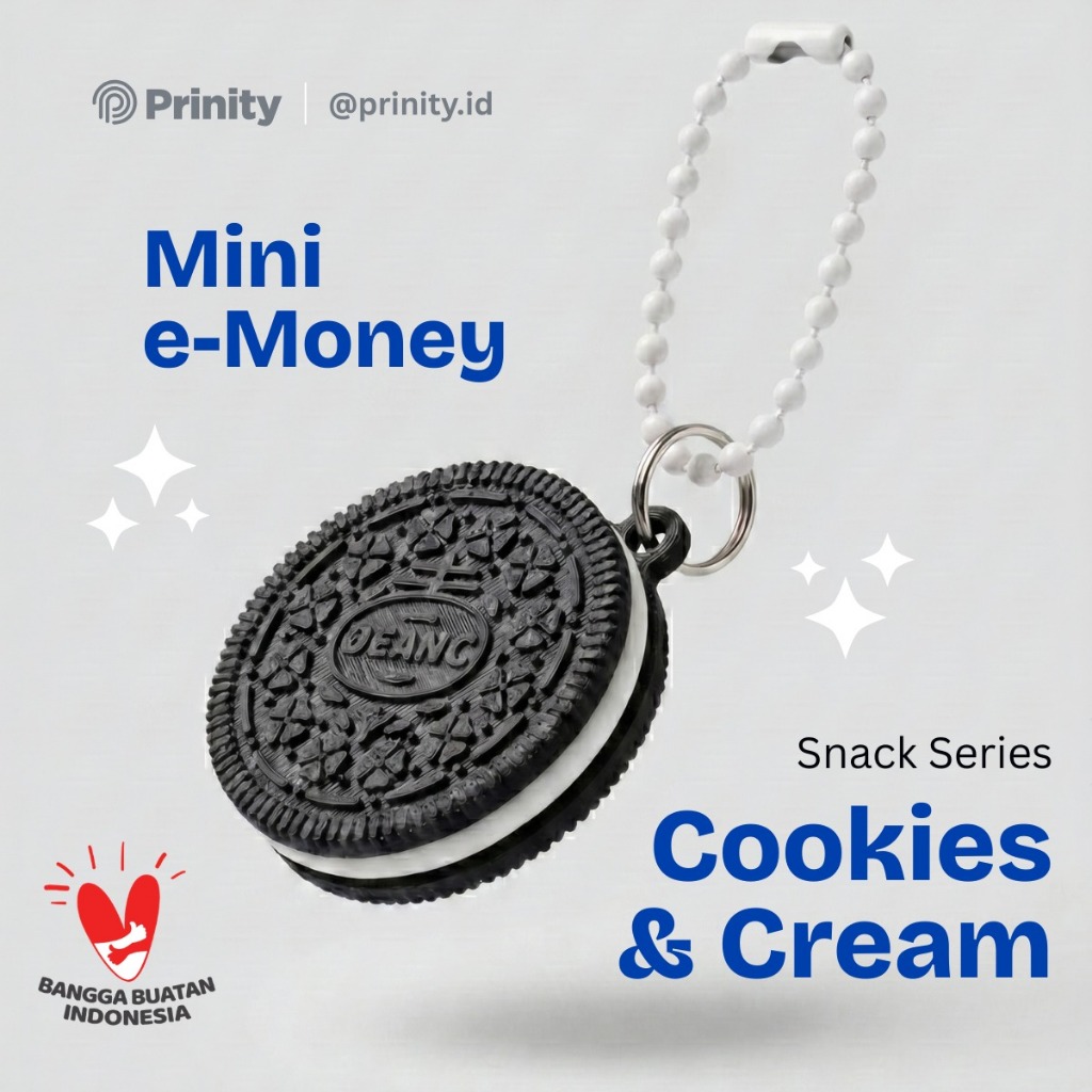 EMONEY CUSTOM OREO SHAPE CAN EMONEY | Mini E-Money Custom - คุกกี้และครีม OREO พวงกุญแจ