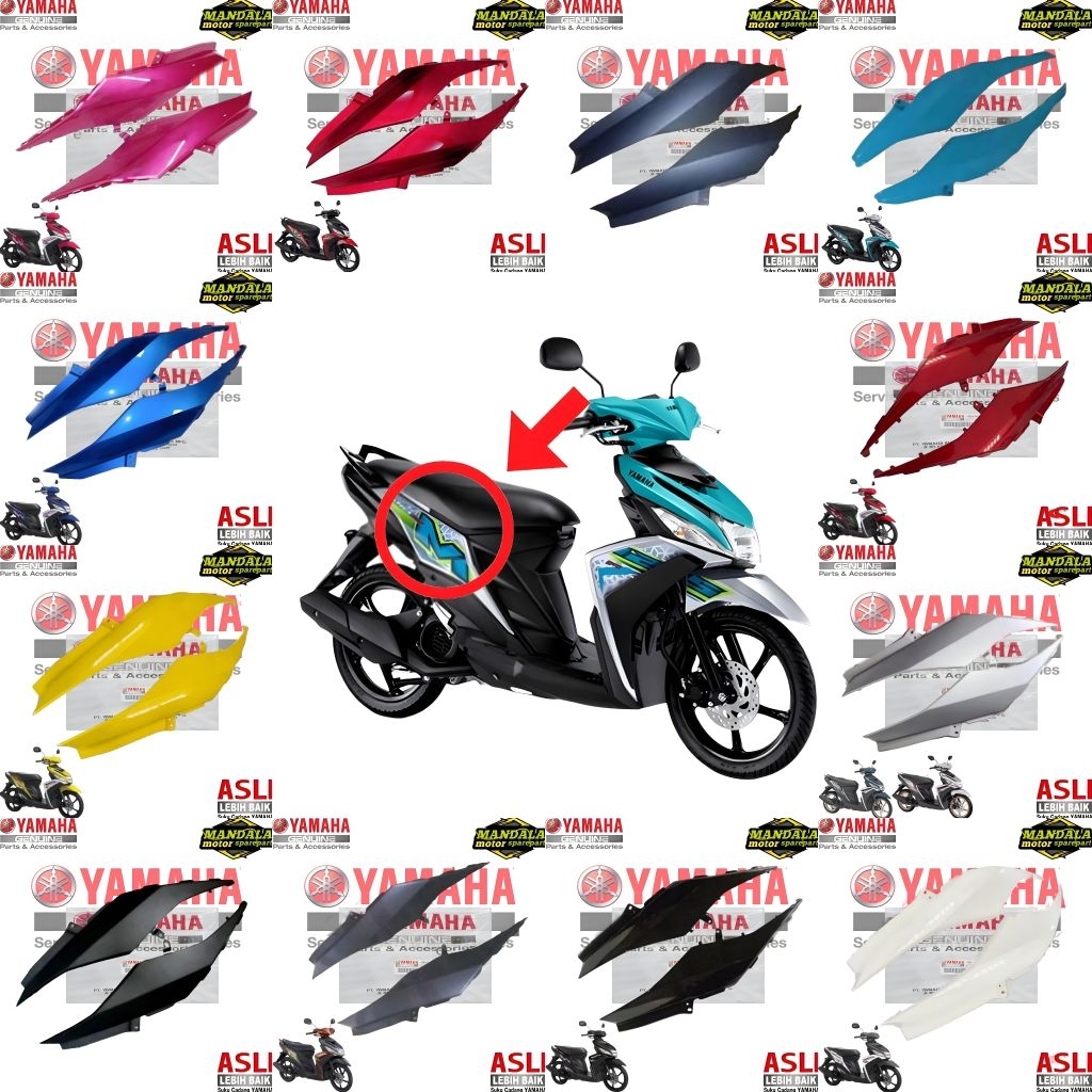 REAR BODY COVER MIO M3 125 MIO Z 125 RIGHT ซ้าย ORIGINAL YAMAHA 2PH-F17211-00 2PH-F1711-00
