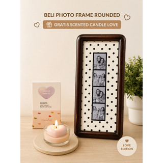 Rounded Photo Frame-Free Scented Candle love