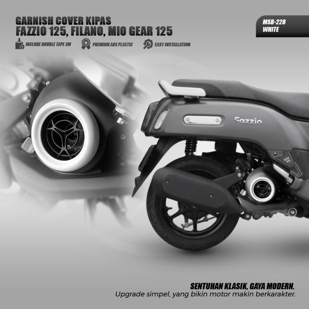 Yamaha Fazzio 125 Hybrid Fan Cover Garnish - Mio Gear 125 Garnish Exie Art อุปกรณ์มอเตอร์ไซค์