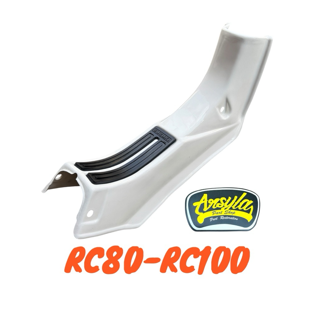 Legshield leksil สีขาว Middle Wing Suzuki RC80 RC100 RC 80 100 สีขาว คุณภาพดี