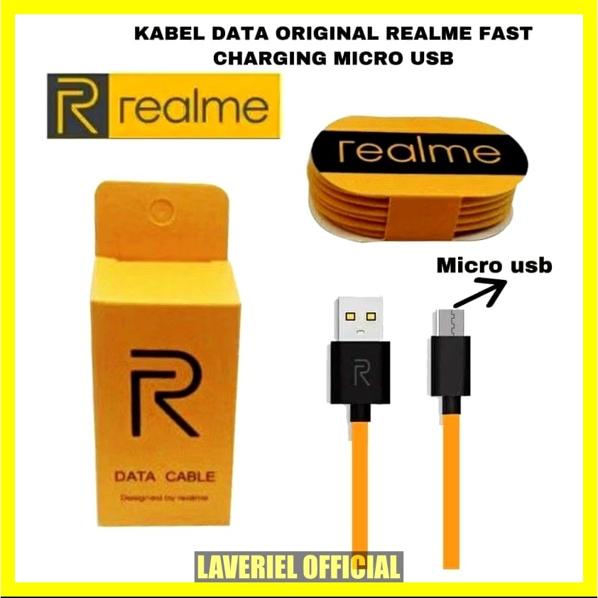 LAV - สายเคเบิลข้อมูล Realme Micro USB | USB เป็น V8/Micro 2.4AFast Charging Vooc ต้นฉบับ