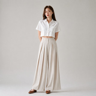 Girlsdo Lavie Pants Highwaist Pleated Culotte Palazzo