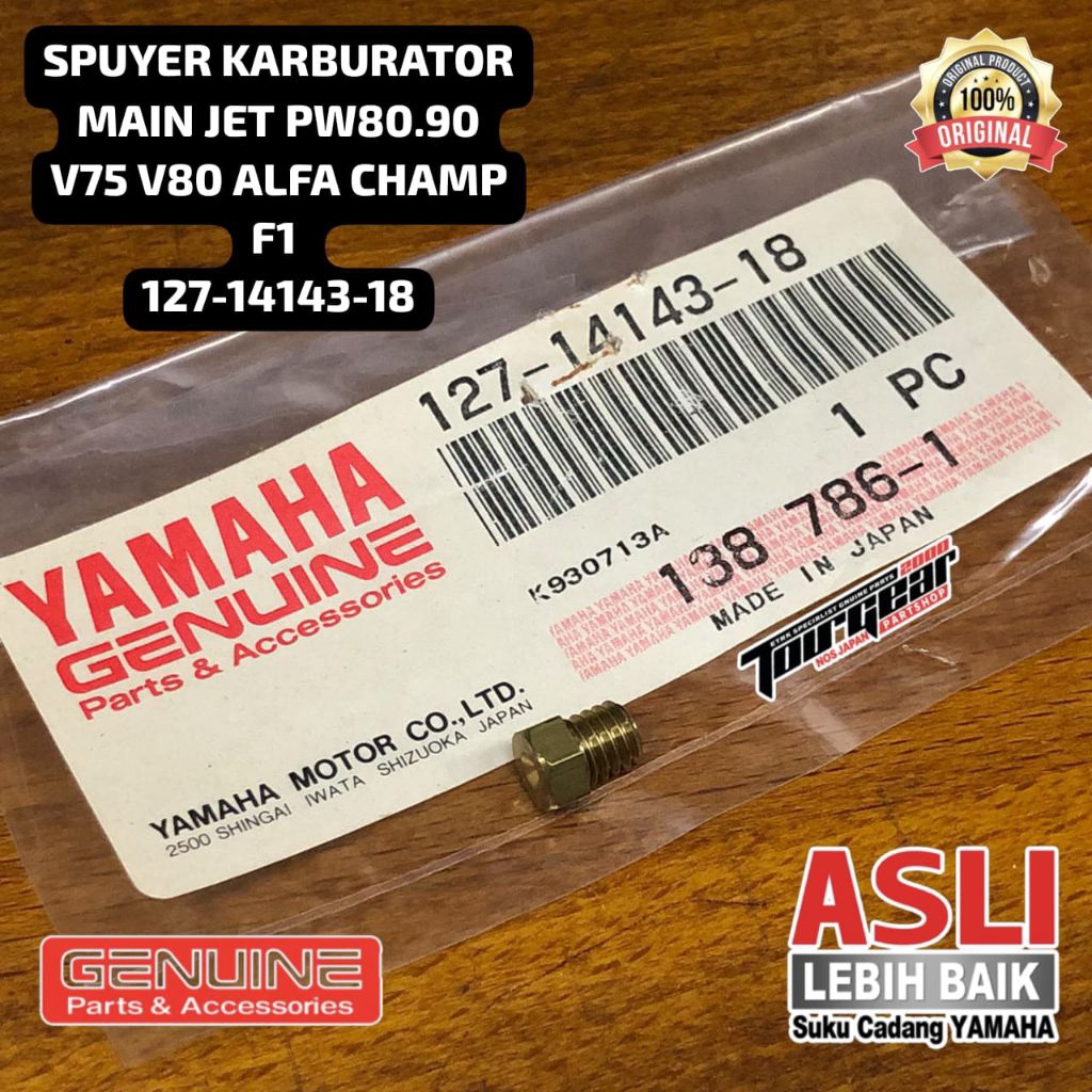MAIN JET CARBURETOR SPRAYER PW80.90 V75 V80 ALFA CHAMP F1 127-14143-18
