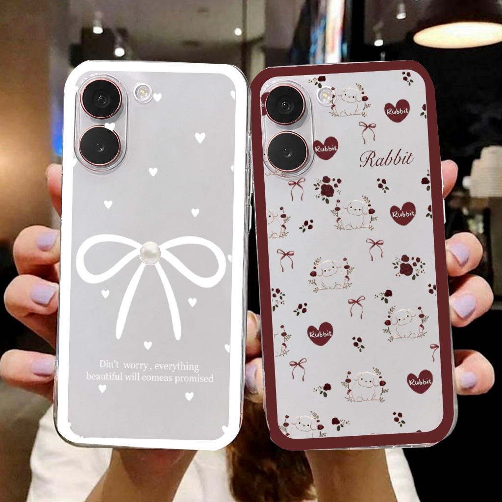 Softcase Hp For Poco X8 pro X8 Pro Max ล่าสุด 2026 Silicon Clear Case Ribbon Bear Motif NC05
