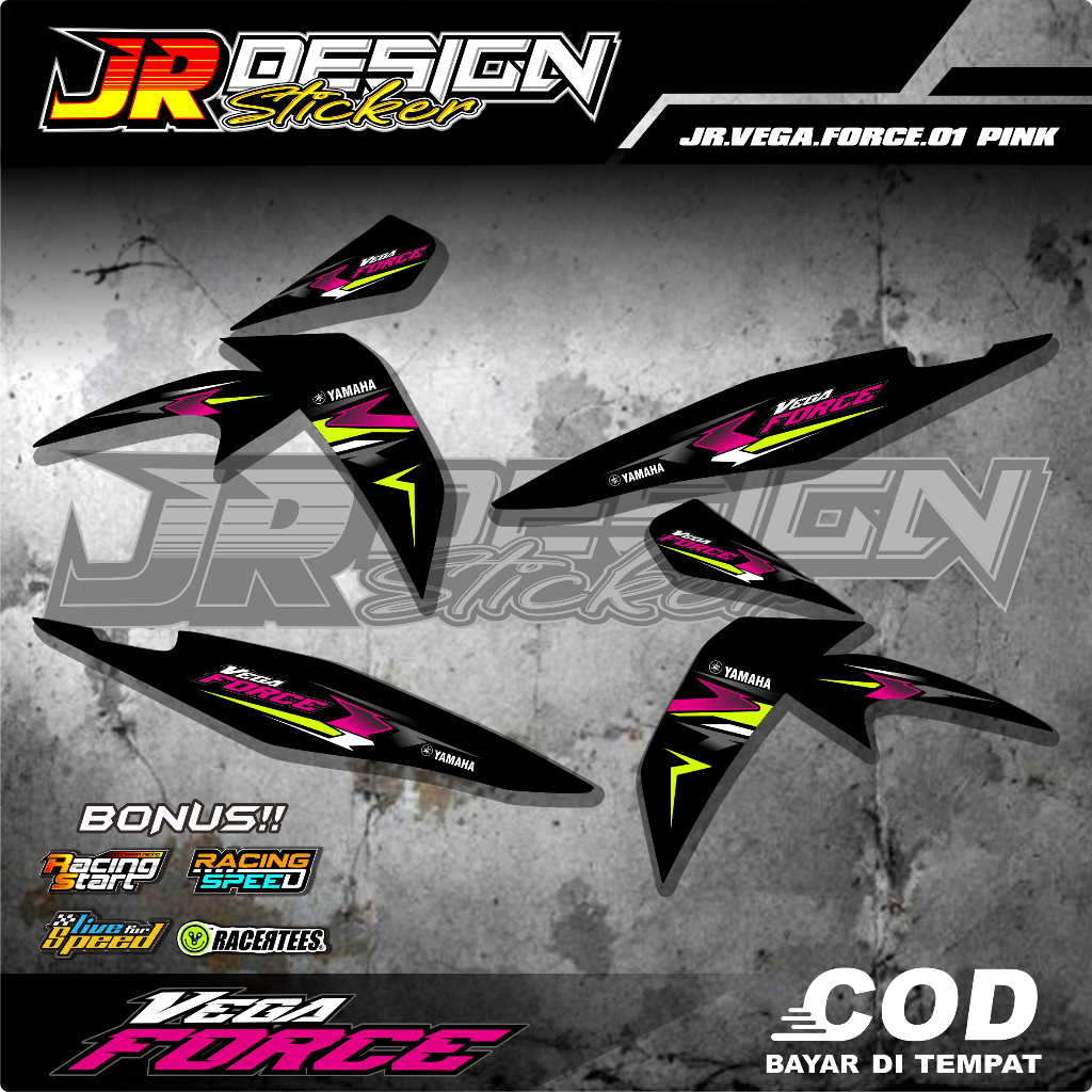 YAMAHA VEGA FORCE VARIATION STRIPING/ YAMAHA VEGA FORCE 01 MOTORCYCLE VARIATION STICKER LIST
