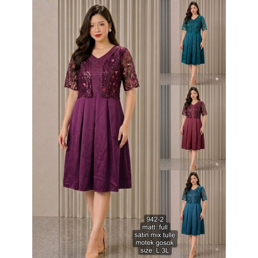 DRESS SATIN TULLE 942.2