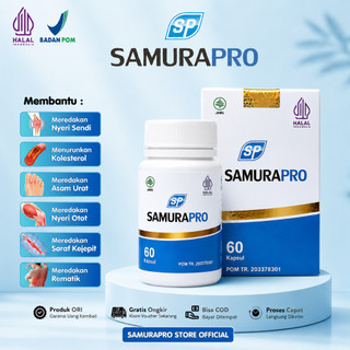Obat Asam Urat Herbal Samurapro Nyeri Sendi Rematik Pegal Linu Lutut Saraf Kejepit BPOM Asli