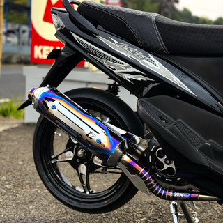 Knalpot Standart Racing Original BKR Type Demons Blue Half PNP MIO SORTY MIO SMILE MIO SOUL KARBU